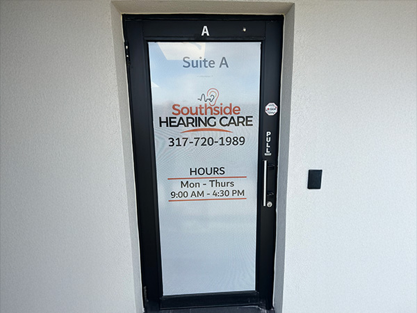 Southside Hearing Care close-up of front door